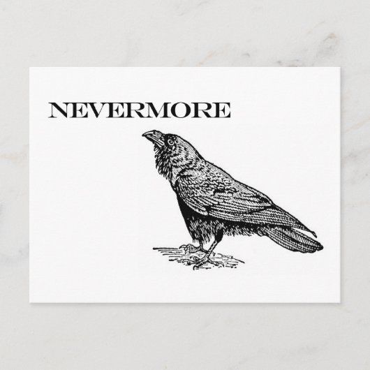 Nevermore Raven Postkarte (Vorderseite)