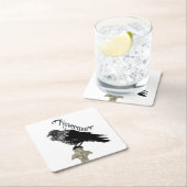Nevermore Raven Rechteckiger Pappuntersetzer (Vor Ort)