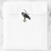 Nevermore Raven Runder Aufkleber (Tasche)