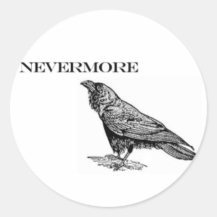 Nevermore Raven Runder Aufkleber