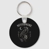 Nevermore Raven Skull Art, Gothic Edgar Allan Poe Schlüsselanhänger (Vorderseite)