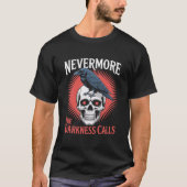 Nevermore Raven Skull Gothic Horror T-Shirt (Vorderseite)