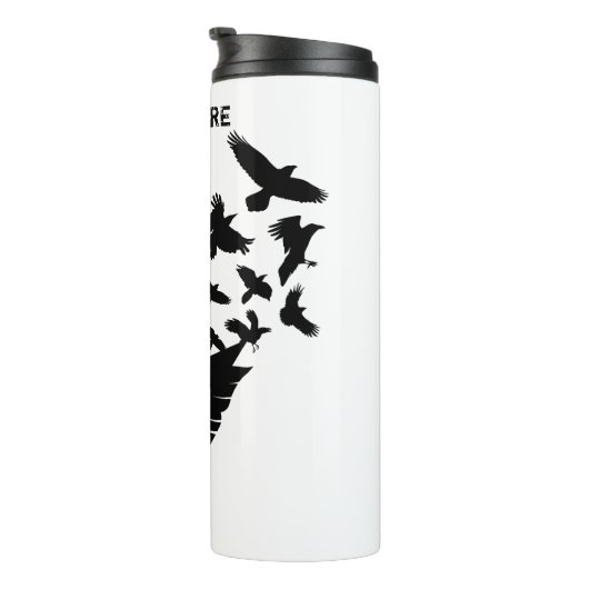 Nevermore, Raven Thermosbecher (Nach rechts gedreht)