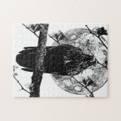 Nevermore Raven und der Mond Jigsaw Puzzle (Horizontal)