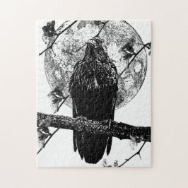 Nevermore Raven und der Mond Jigsaw Puzzle