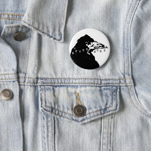 Nevermore Raven von Edgar Allan Poe Button (Beispiel)