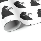 Nevermore Raven von Edgar Allan Poe Geschenkpapier (Rolleneckpunkt)