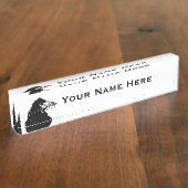 Nevermore Raven von Edgar Allan Poe Namensplakette (Seite)