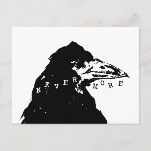 Nevermore Raven von Edgar Allan Poe Postkarte (Vorderseite)