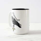Nevermore Raven Zweifarbige Tasse (Vorderseite Links)
