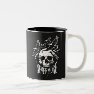 Nevermore Schädel und Ravens Zweifarbige Tasse