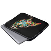 Nevermore Sugar Skull Raven Laptopschutzhülle (Vorne Knopf)