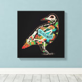 Nevermore Sugar Skull Raven Leinwanddruck (Insitu (Holzboden))
