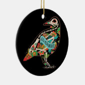 Nevermore Sugar Skull Raven Ornament Round (Rechts)