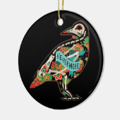 Nevermore Sugar Skull Raven Ornament Round (Links)