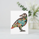 Nevermore Sugar Skull Raven Postcard Postkarte (Stehend Vorderseite)
