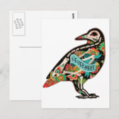 Nevermore Sugar Skull Raven Postcard Postkarte (Vorne/Hinten)