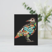 Nevermore Sugar Skull Raven Postcard Postkarte (Stehend Vorderseite)