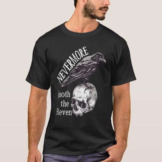 Nevermore The Raven Edgar Allan Poe Dark Academia T-Shirt (Vorderseite)