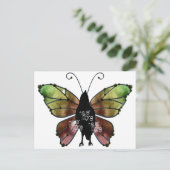 Nevermore x3 Butterfly Raven Postkarte (Stehend Vorderseite)