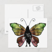 Nevermore x3 Butterfly Raven Postkarte (Vorne/Hinten)
