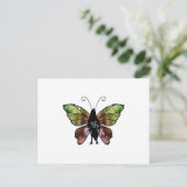 Nevermore x3 Butterfly Raven Postkarte (Stehend Vorderseite)