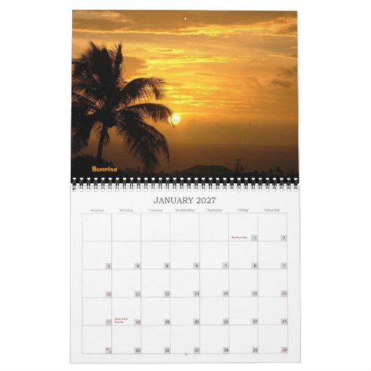 NEVIS, ANTILLEN KALENDER (Jan 2027)