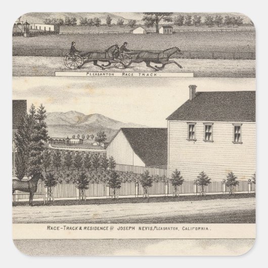 Nevis, Green Residences, Farms Quadratischer Aufkleber (Vorderseite)