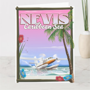 Nevis Holiday Poster. Karte