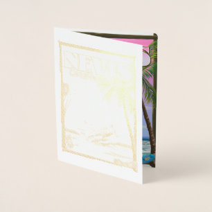 Nevis Holiday Poster. Karte