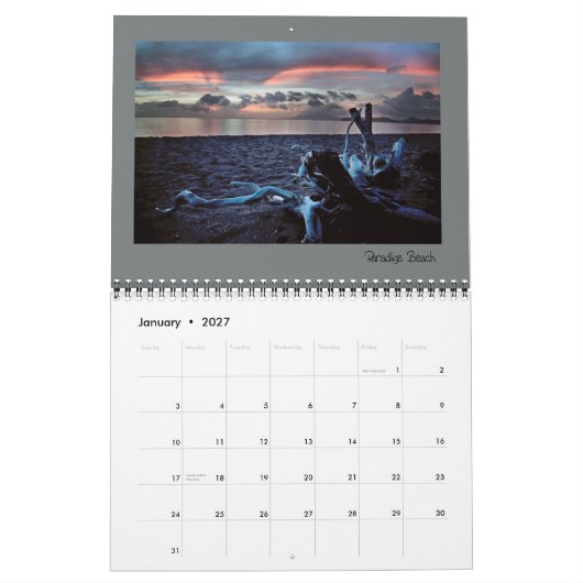 Nevis-Insel-Meer-Kalender Kalender (Jan 2027)