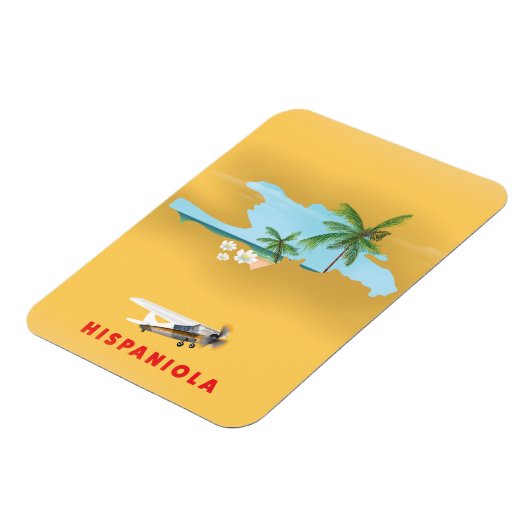 Nevis Karibik Insel Illustrierte Karte. Magnet (Linke Seite)