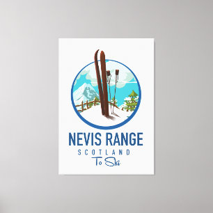 Nevis Range Schottland Ski-Logo Leinwanddruck