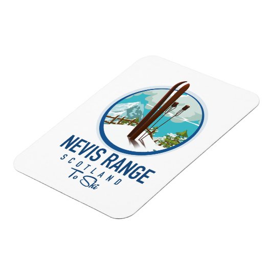 Nevis Range Schottland Ski-Logo Magnet (Linke Seite)