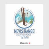 Nevis Range scotland Ski Logo Aufkleber (Blatt)