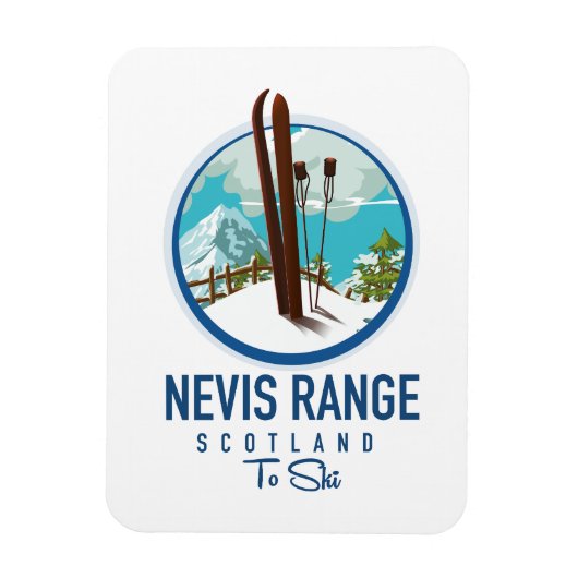 Nevis Range scotland Ski Logo Magnet (Vertikal)