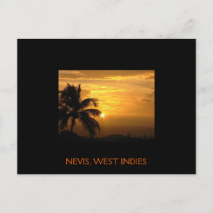 Nevis Sunset Postcard Postkarte