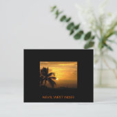 Nevis Sunset Postcard Postkarte (Stehend Vorderseite)
