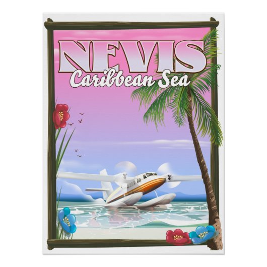 Nevis Urlaubs Poster. Poster (Vorderseite)