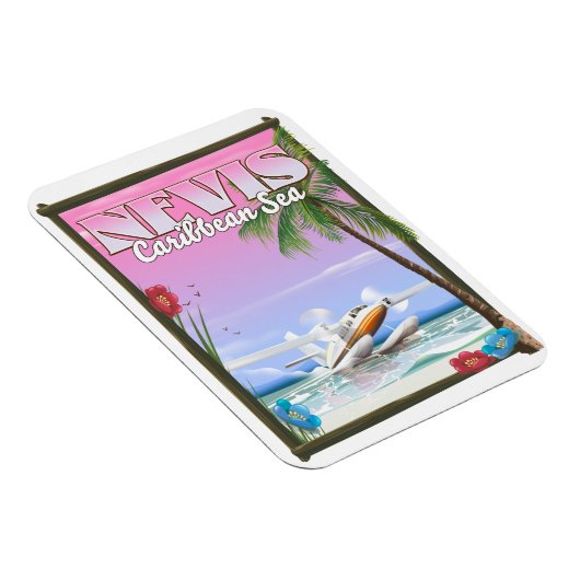 Nevis Urlaubsposter. Magnet (Rechte Seite)