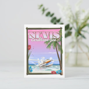 Nevis Urlaubsposter. Postkarte