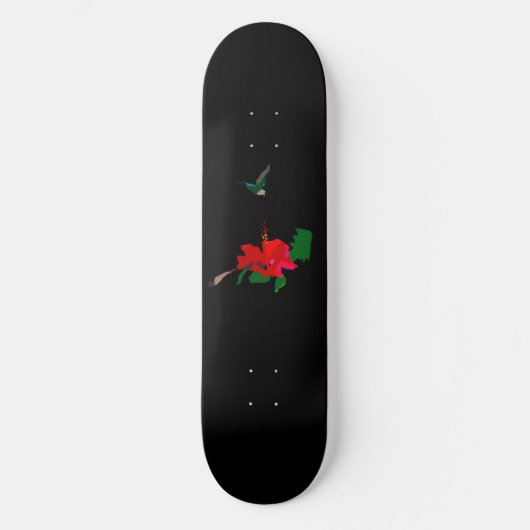 Nevoy Ryder Hibiskus Blume & Hummingbird Board Skateboard (Vorderseite)