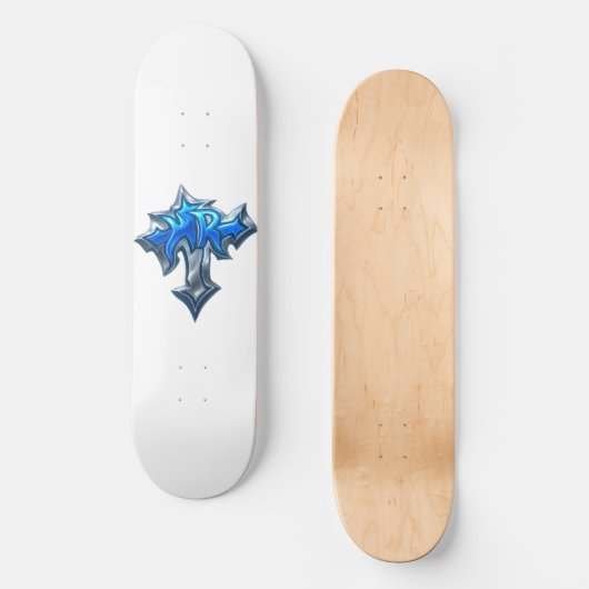 Nevoy Ryder White Board Skateboard (Vorderseite)