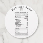 NEW 2020 Honey Nutrition Facts Tag Geschenkanhänger (Rückseite)