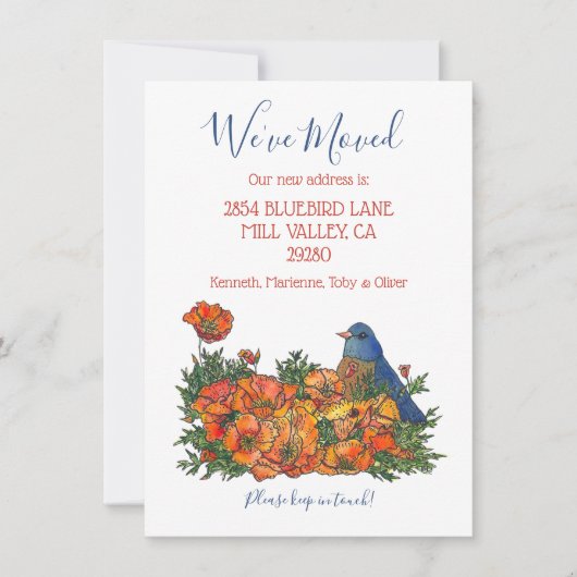 New Address Ankündigung von Bluebird (Vorderseite)