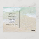 New Address Beach Life Cocktails in Sand Postkarte (Rückseite)