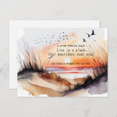 New Address Beach Sunset Sand Dunes Moving Ankündigungspostkarte (Vorne/Hinten)