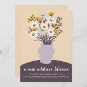 New Address Blooms Moskation Announcement Bouquet Ankündigung (Vorne/Hinten)