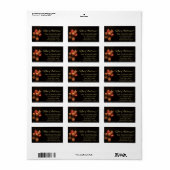 New Address Candles Weihnachtslabel Adressaufkleber (Vorne)