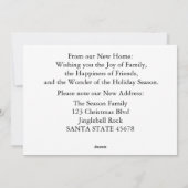 New Address Chalkboard Christmas Card Feiertagskarte (Rückseite)